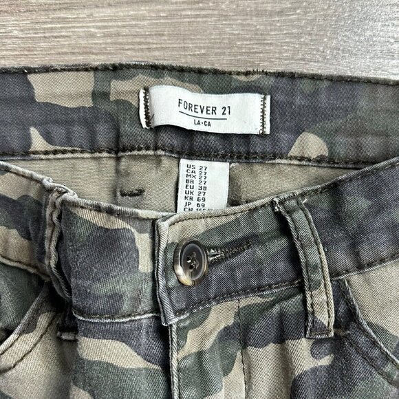 Forever 21 Cargo Pants Size 27 Camo Skinny - Picture 5 of 6